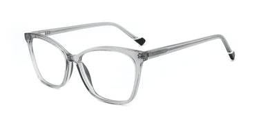 Women Urban Eyeglasses: Latifa - Grey - SpaceSMART Eye Clinic (Diagonal View)